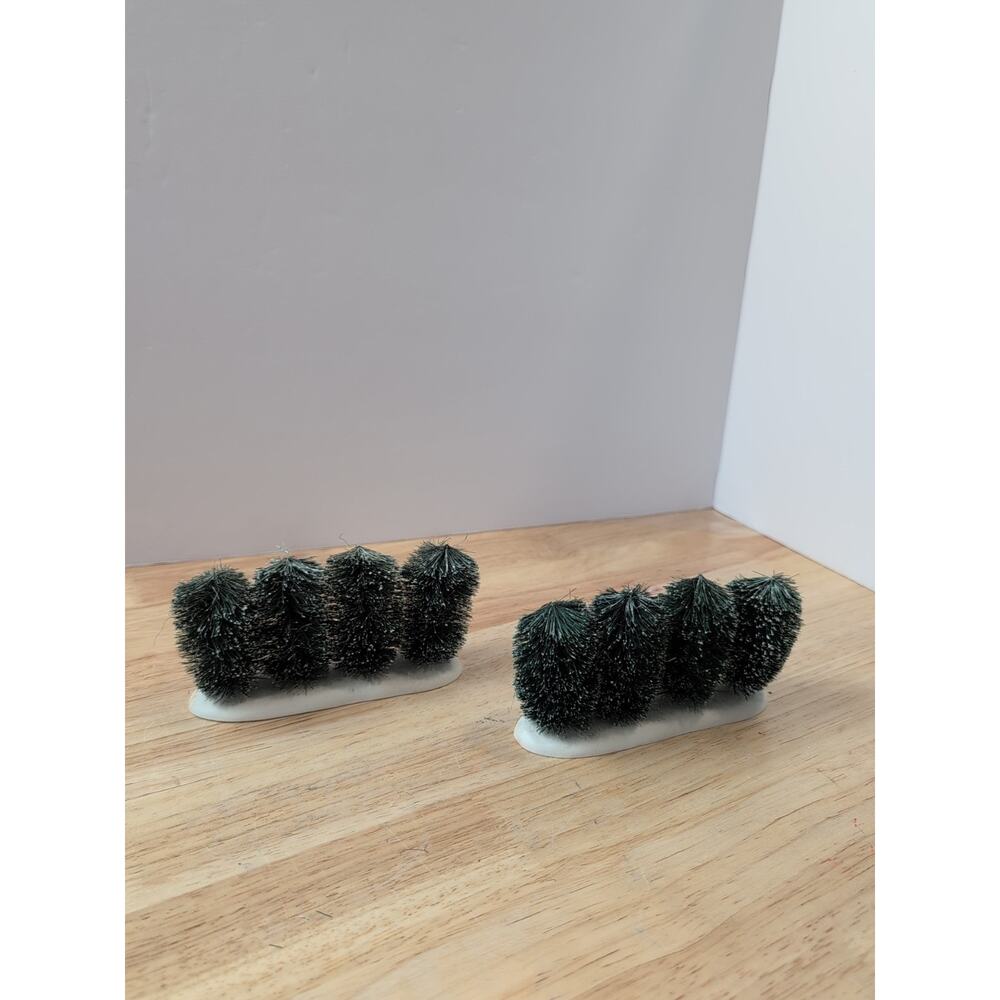 Lot Of 2 Dept 56 810843 Row-O-Frosted topiaries tree Bush Replacement Accessorie